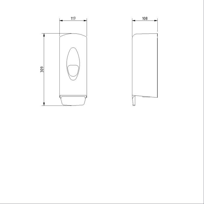 Bulk Fill Soap Dispenser with Clear Level Indicator NS.WR112