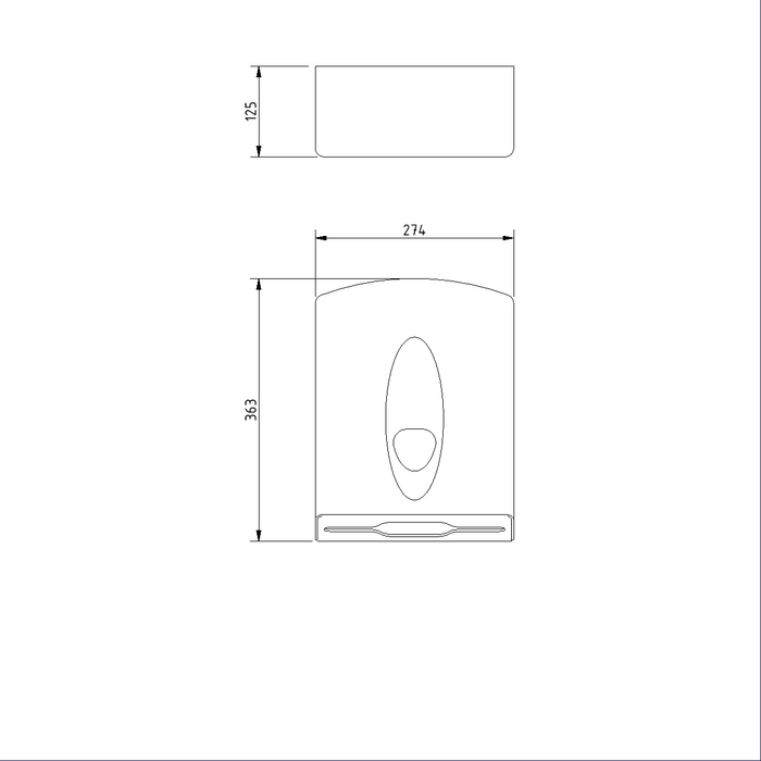 Plastic Paper Towel Dispenser with Clear Level Indicator NS.WR117
