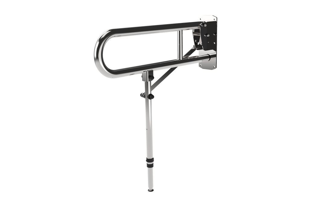 Stainless Steel Hinged Support Rail with Support Leg HSR8