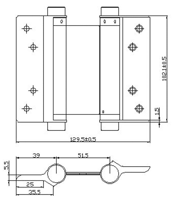 BARY&reg; Double Action Spring Hinge SD8100