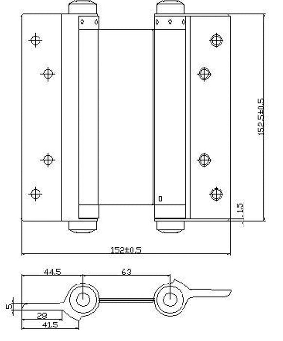 BARY&reg; Double Action Spring Hinge SD8150