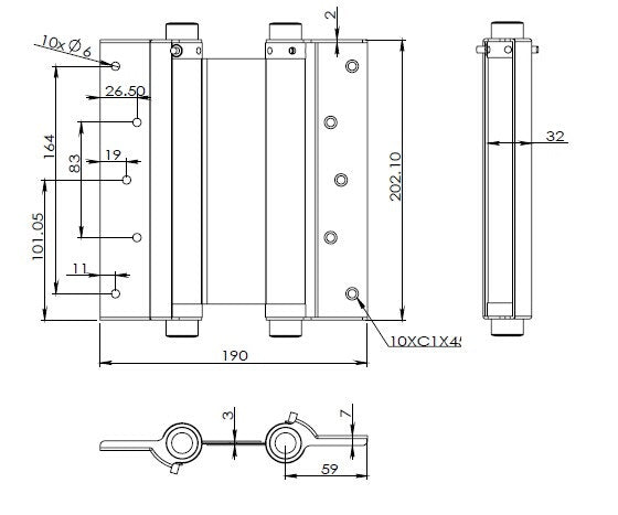 BARY&reg; Double Action Spring Hinge SD8200