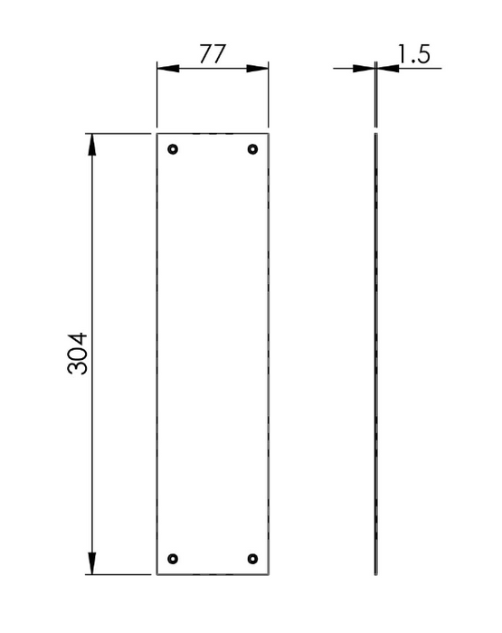 Carlisle Brass M39F Flat Sheet Finger Plate
