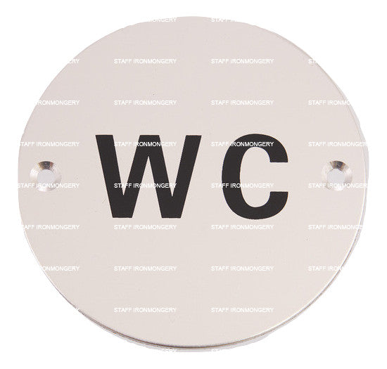 Bary Wash Closet (WC) Toilet Sign Aluminium — Newstar Door Controls Ltd