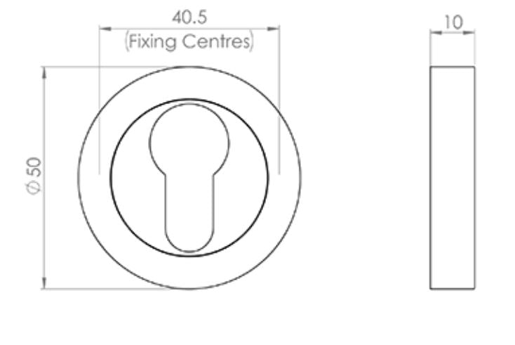 Carlisle Brass Manital AA1 Euro Escutcheon