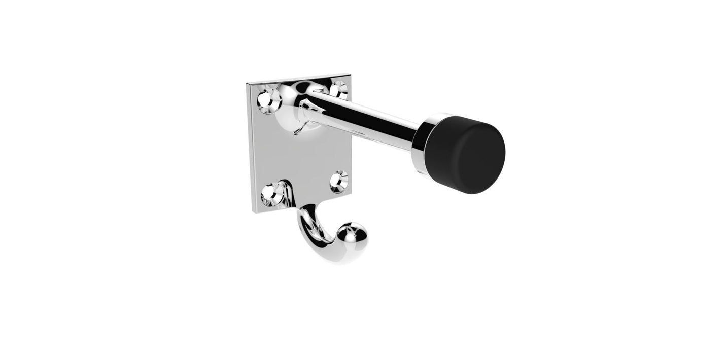 Carlisle Brass Hat and Coat Hook with Rubber Buffer