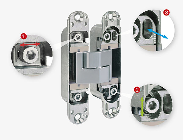 AGB Reversible Concealed Multiaxial Hinges ECLIPSE 3.0