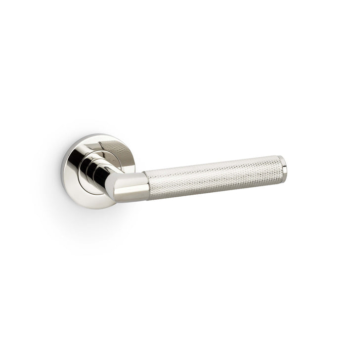 Eurospec Alexander & Wilks Knurled Harrier Lever on Round Rose AW210
