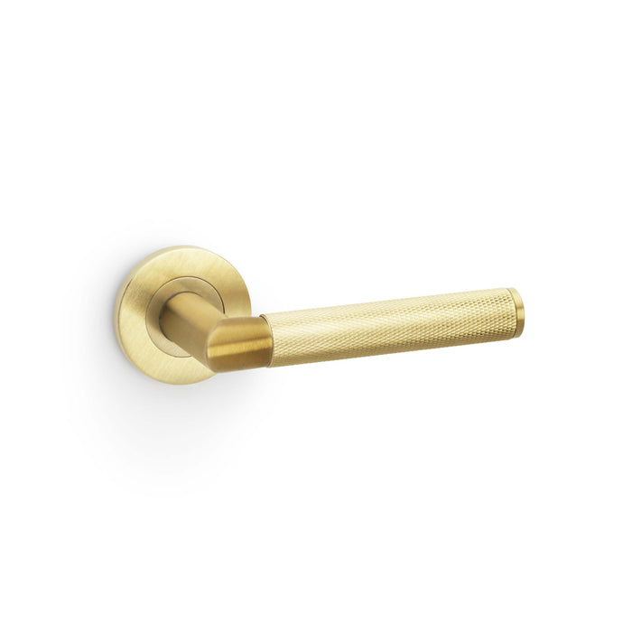 Eurospec Alexander & Wilks Knurled Harrier Lever on Round Rose AW210