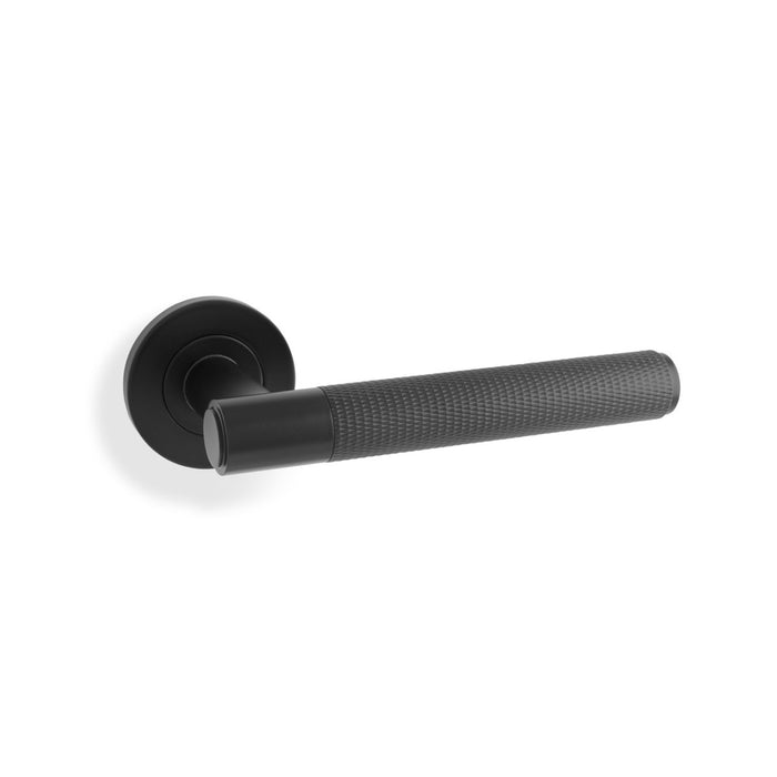 Eurospec Knurled Spitfire Lever on Round Rose AW220