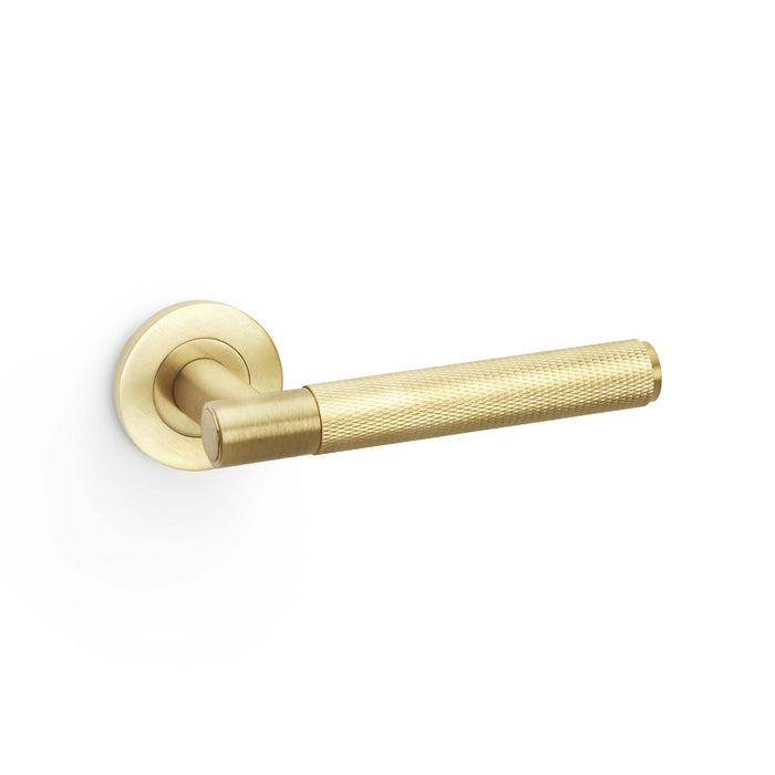 Eurospec Knurled Spitfire Lever on Round Rose AW220