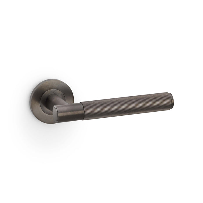 Eurospec Alexander & Wilks Reeded Spitfire Lever on Round Rose AW222