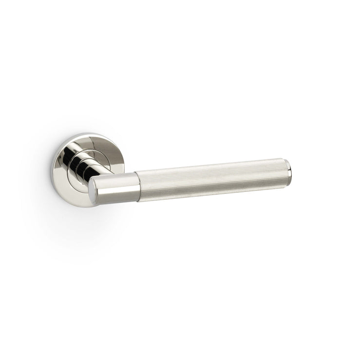 Eurospec Alexander & Wilks Reeded Spitfire Lever on Round Rose AW222