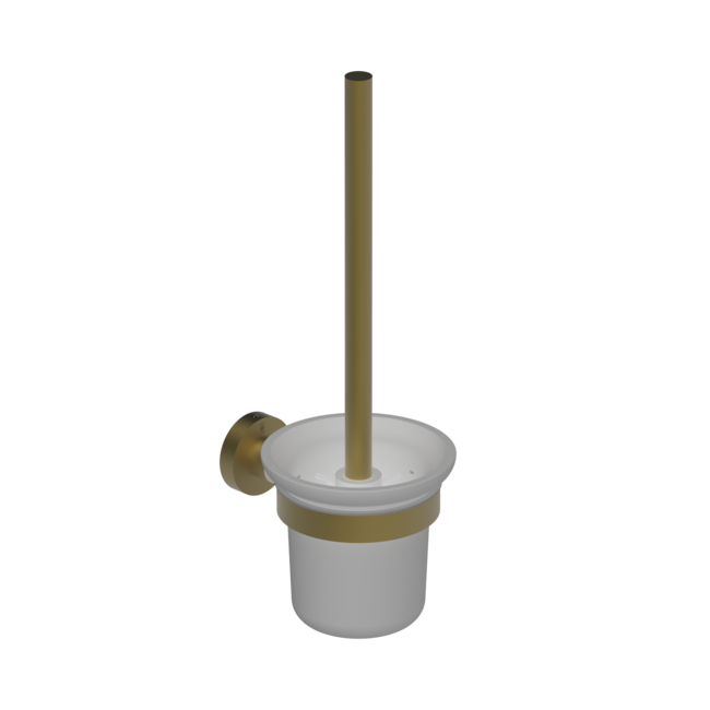 Contemporary Stainless Steel Toilet Brush with Glass Pot F22-507-00