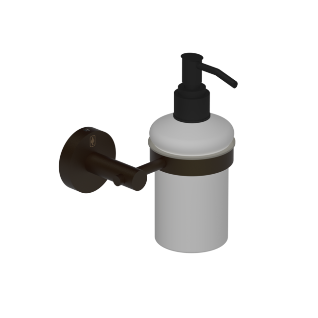 Contemporary Stainless Steel Soap Dispenser with Glass Bottle F22-501-00