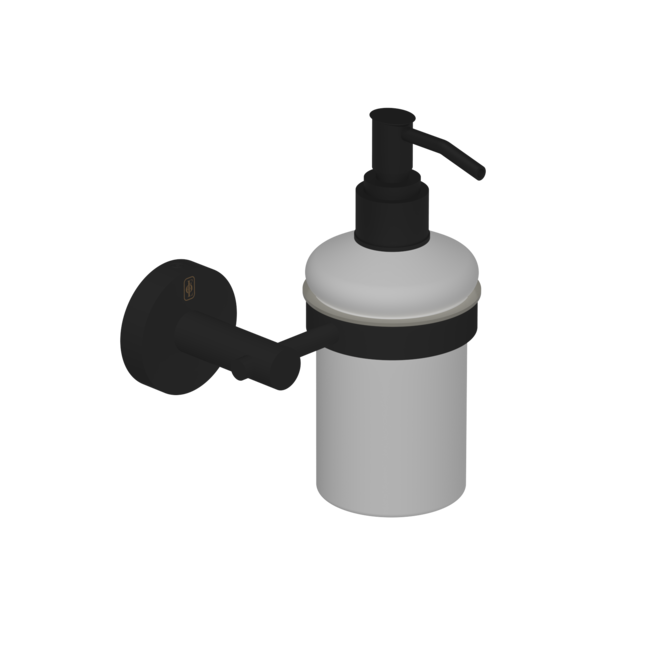 Contemporary Stainless Steel Soap Dispenser with Glass Bottle F22-501-00