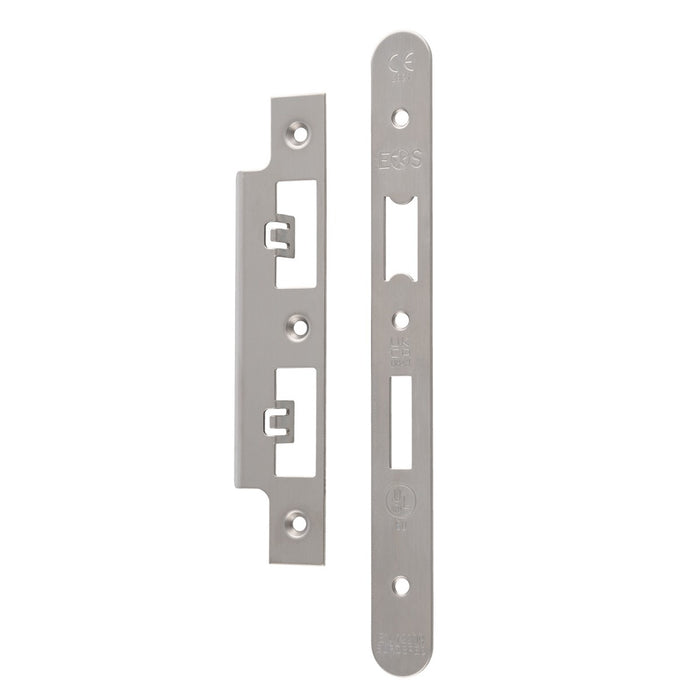 Eurospec Forend Strike and Fixing Pack to Suit Din Euro Sash/Bathroom Lock FSF5017