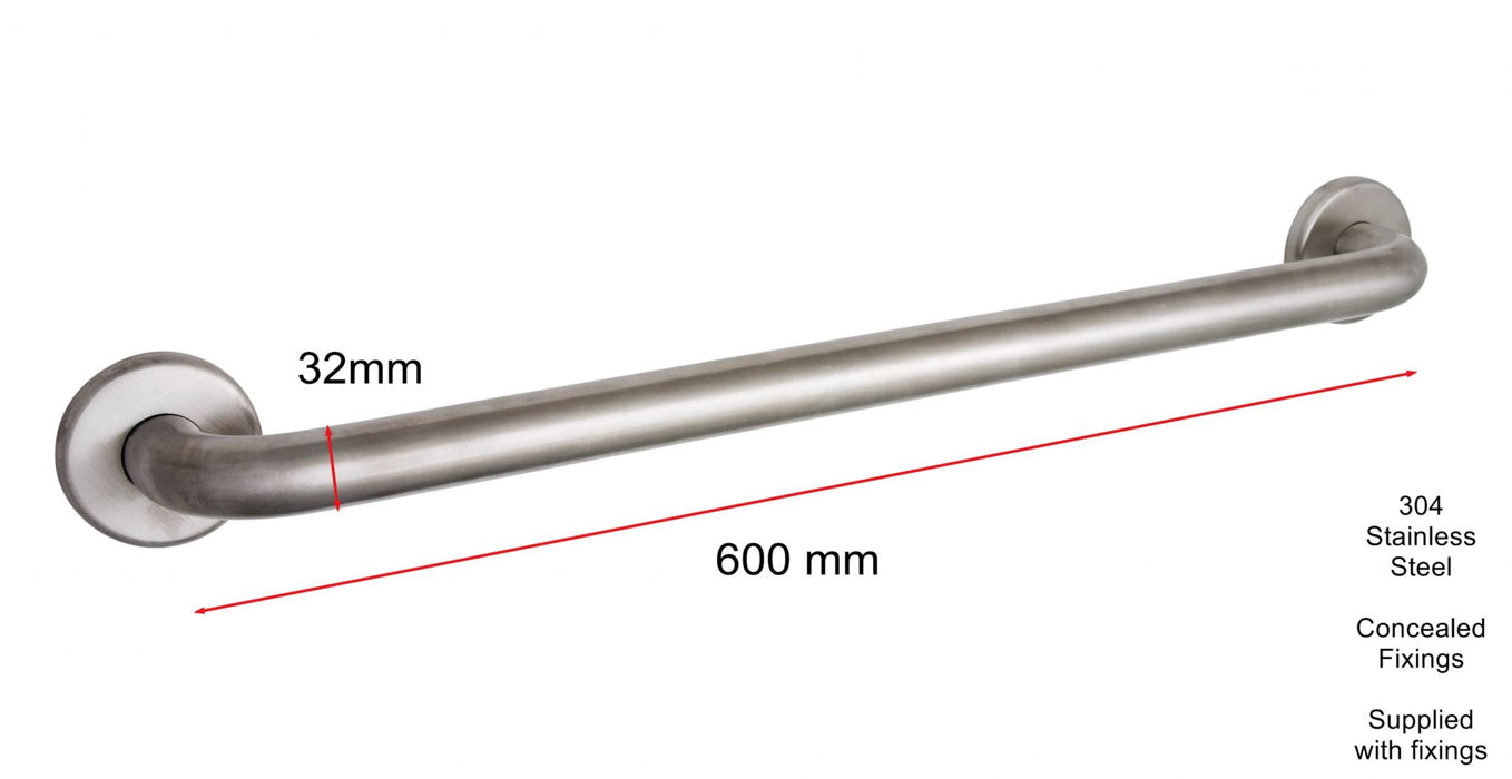 BARY Grab Bar C/W Concealed Rose SGB2.32.600.SSS