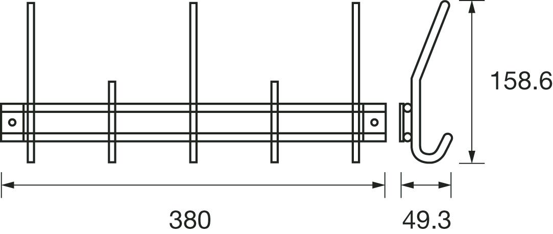 Bary Coat Hook Rail