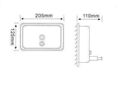 BARY Horizontal Liquid Soap Dispenser 3094