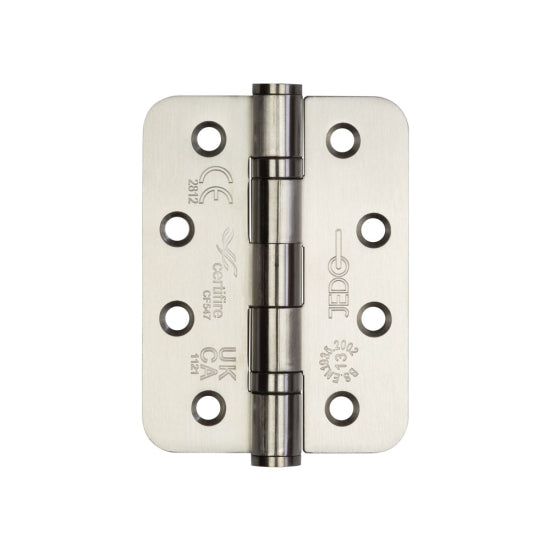 Frelan Hardware Jedo Stainless Steel Grade 13 Radiused Ball Bearing Hinges 102 x 76mm J950R