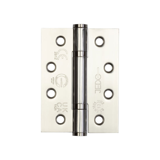 Frelan Hardware Jedo Stainless Steel Grade 13 Polymer Bearing Hinges 3 Knuckle 102 x 76mm J9603