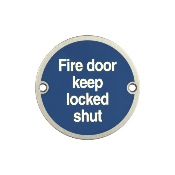 Frelan Hardware Stainless Steel Fire Door Keep Locked Shut 75mm JS109SSS
