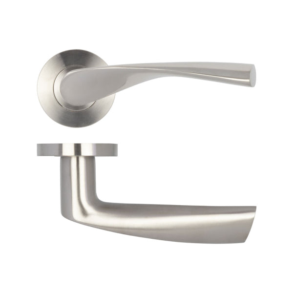 Frelan Hardware Vecta Door Handle on Rose Grade 304 SSS JSS501