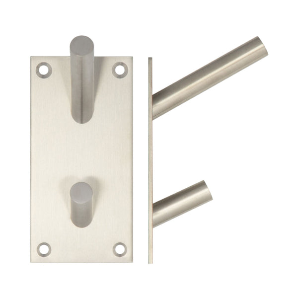 Frelan Hardware Stainless Steel Hat & Coat Hooks 94 x 46mm JSS901