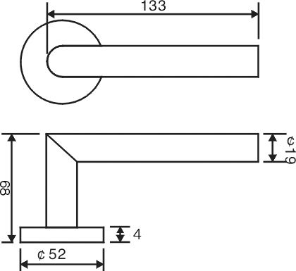 Bary Mitred Lever on Round Rose Un-Sprung CL-002.SSS
