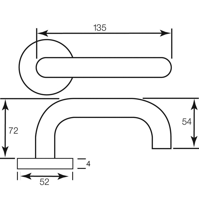Bary Safety Lever on Round RoseUn-Sprung CL-003.SSS