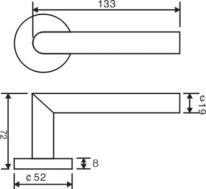 Bary Mitred Lever on Round Rose Sprung CLS-002.SSS